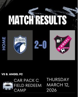 Strong performance from the boys ⚽
SC Raven secures a solid 2-0 victory with discipline, teamwork, and a clean sheet to match 🔥

#SCRaven 
#RavenWin 
#CleanSheet 
#WeAreRaven