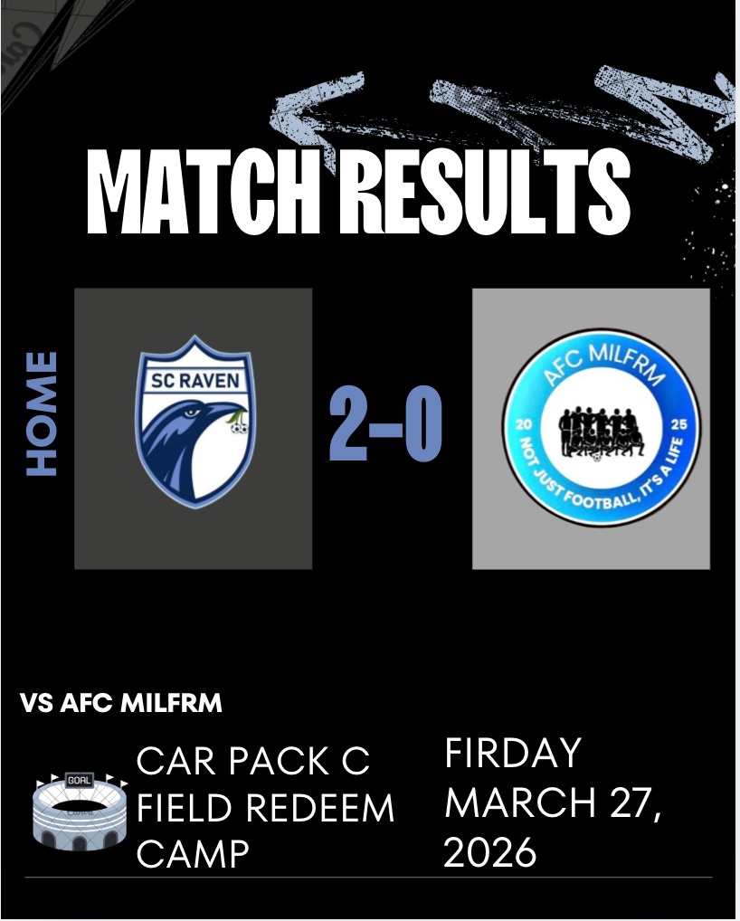 SC Raven secures a solid 2-0 win over AFC with control, discipline, and a clean sheet to match 🔥

#SCRaven 
#RavenWin 
#CleanSheet 
#WeAreRaven