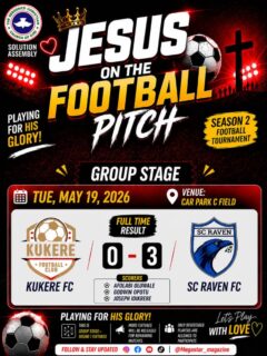 A dominant display from the Ravens 
SC Raven cruises to a solid 3-0 victory over Kukere FC in the Jesus on the Football Pitch Tournament 

Goals from Afolabi Oluwale, Godwin Opotu, and Joseph Idikrere sealed another big performance for the team 🙌

#SCRaven 
#BigWin 
#RavenDominance 
#WeAreRaven 
#JOTP2026