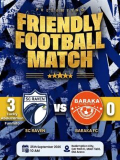 Results from our match against BARAKA FC
Sc Raven was on fire 🔥 

#scraven
#ballers
#winners